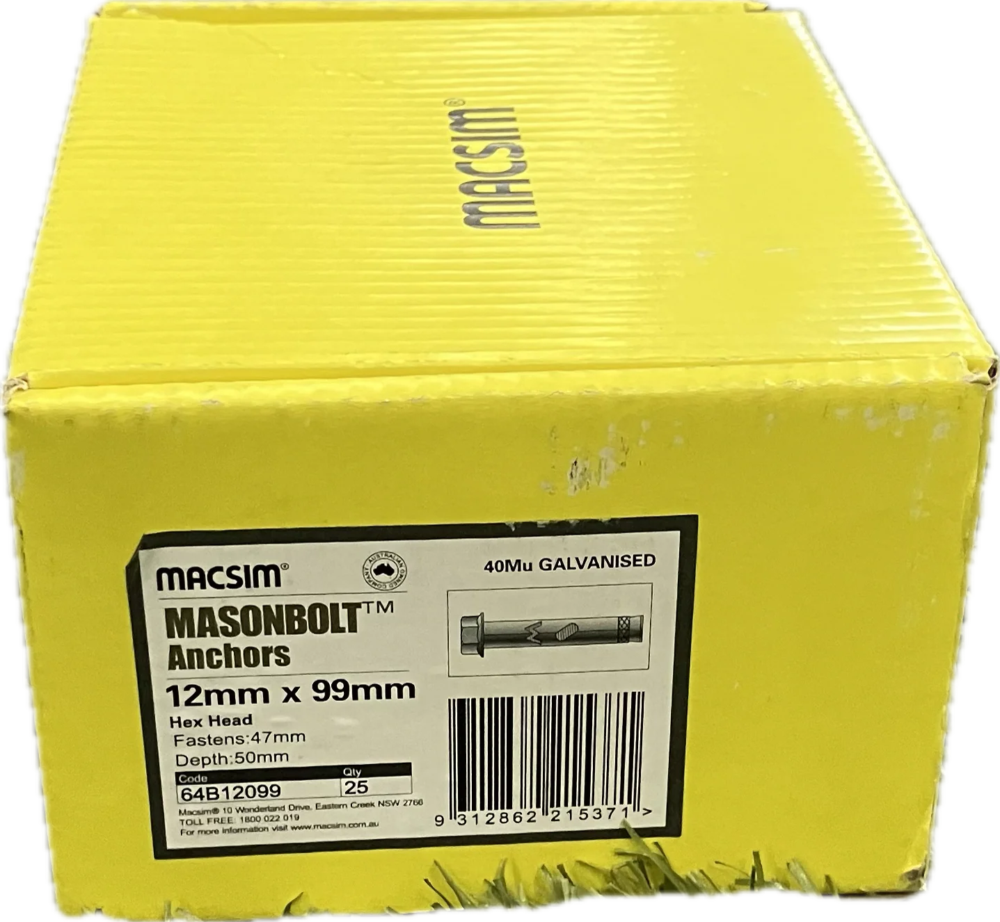 MACSIM GALVANISED MASONBOLT- 10MM - Image 7