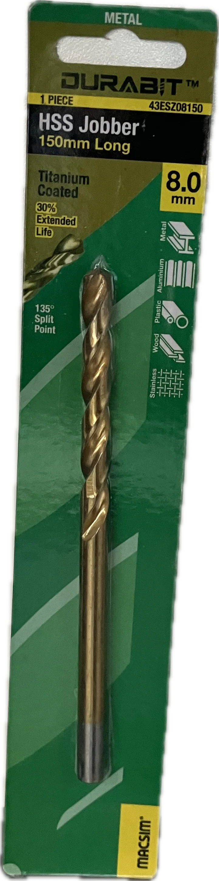MACSIM DURABIT HSS JOBBER DRILL BIT- 150MM (HANG PACK OF 1) - Image 12