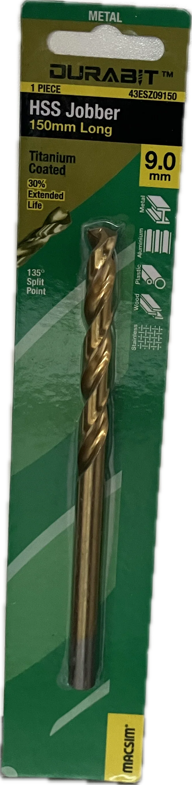 MACSIM DURABIT HSS JOBBER DRILL BIT- 150MM (HANG PACK OF 1) - Image 13