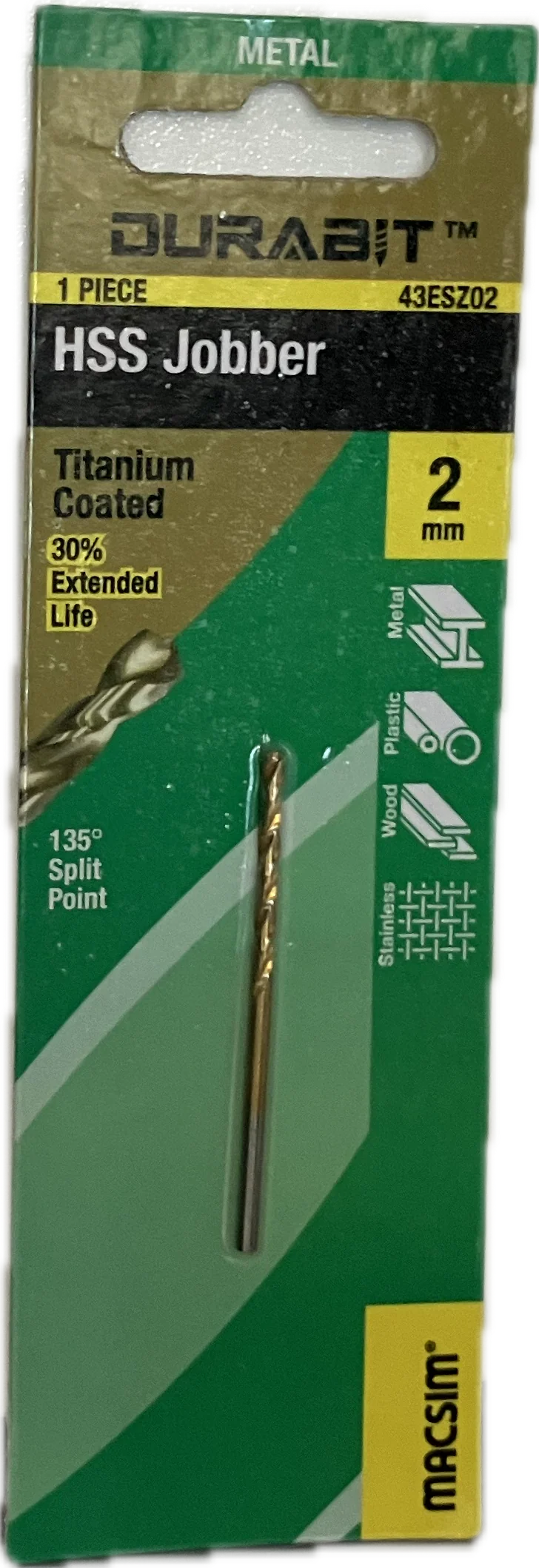 MACSIM DURABIT HSS JOBBER DRILL BIT [HANG PACK OF 1] - Image 3
